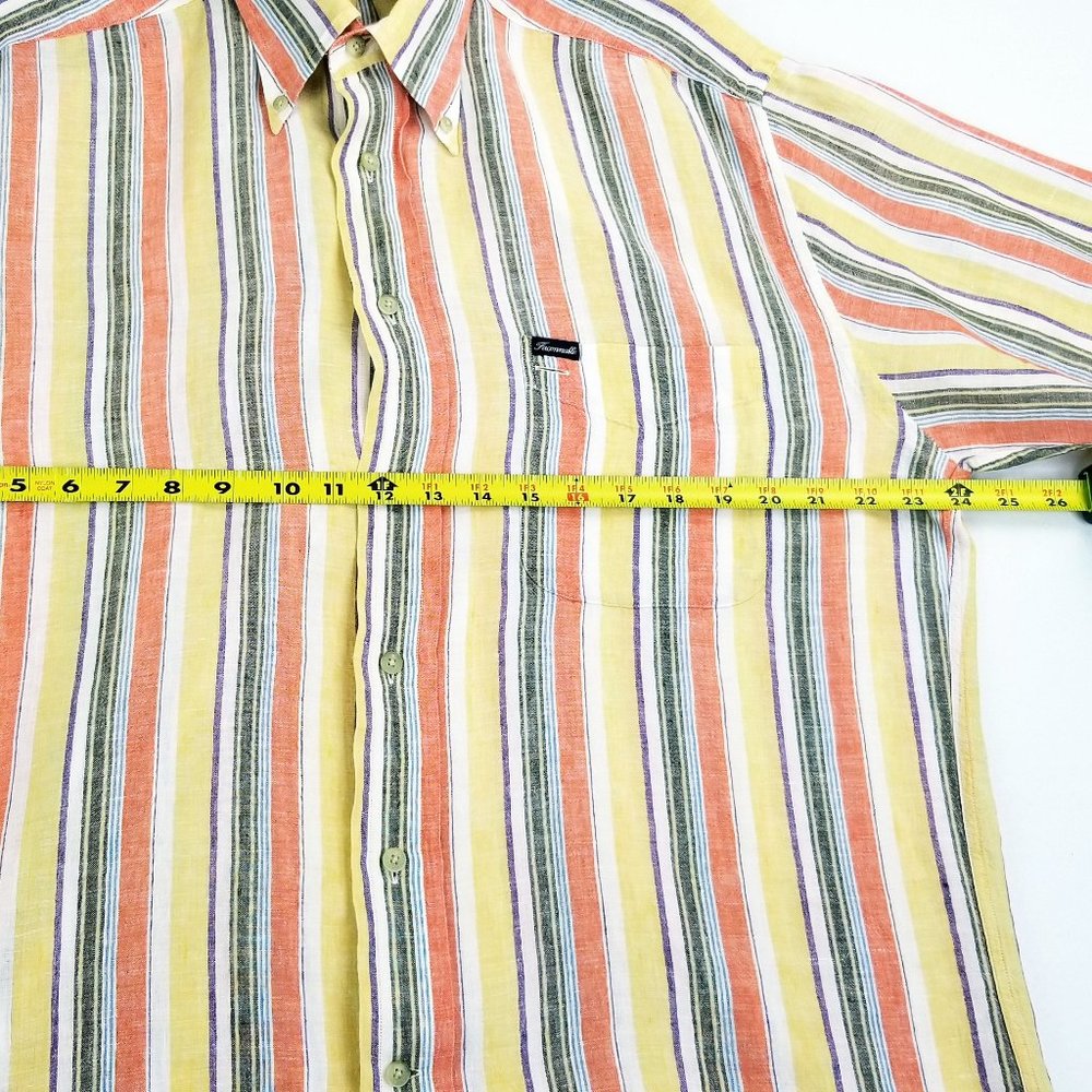 Faconnable Multicolor Striped Casual Button Down … - image 2